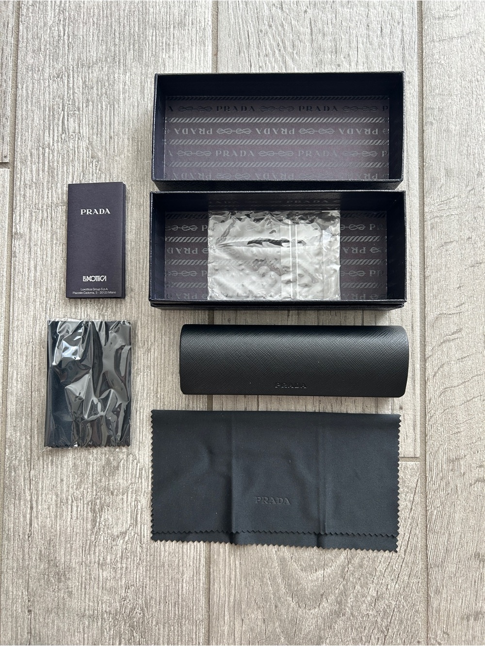 Prada Eyewear Case Set with Cleaning Cloth